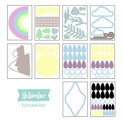 İKLİMLER Duvar Sticker Seti